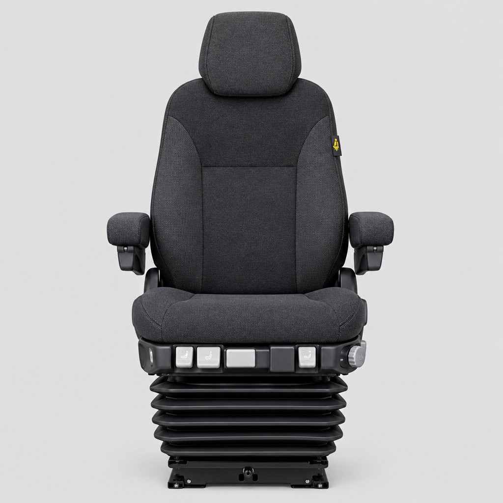 ISRI 6830KM/880 suspension seat with 150kg weight rating, featuring ergonomic design and durable construction.