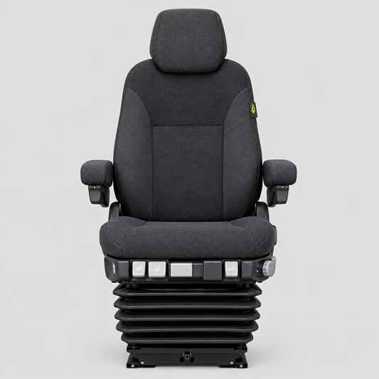 ISRI 6830KM/880 suspension seat with 150kg weight rating, featuring ergonomic design and durable construction.